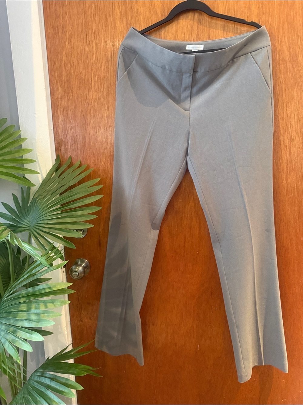 New York & Company Gray Boot Cut Dress Pants